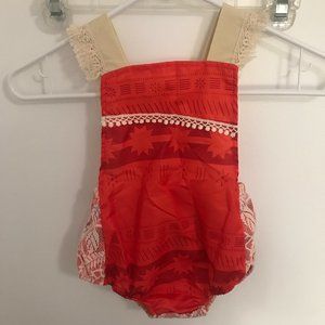 Shishifang Thanksgiving Toddler Romper - Red/Beige